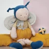 Doudou et Compagnie Peluche géante Pollen l'abeille en coton BIO - 90 cm