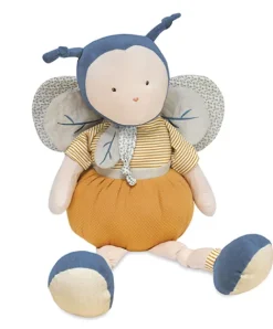 Doudou et Compagnie Peluche géante Pollen l'abeille en coton BIO - 90 cm