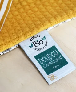 Doudou et Compagnie Peluche géante Pollen l'abeille en coton BIO - 90 cm