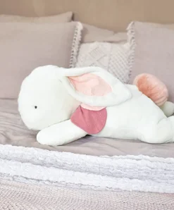 Doudou et Compagnie Peluche géante XXL Lapin beige - Happy Boho - 80 cm