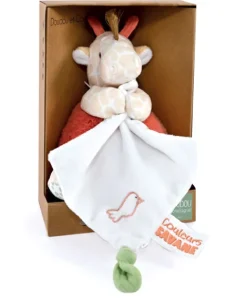 Doudou et Compagnie Peluche girafe avec doudou mouchoir - 15 cm