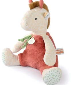 Doudou et Compagnie Peluche girafe beige et orange - 30 cm