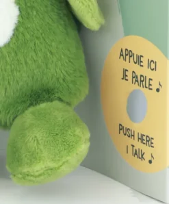 Doudou et Compagnie Peluche grenouille - 17 cm - DOUDOU de la ferme avec boite sonore