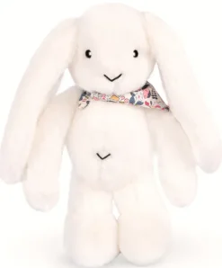 Doudou et Compagnie Peluche lapin Blanc 35 cm - Lapin Fleurette