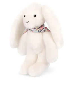 Doudou et Compagnie Peluche lapin blanc 25 cm - Lapin Fleurette