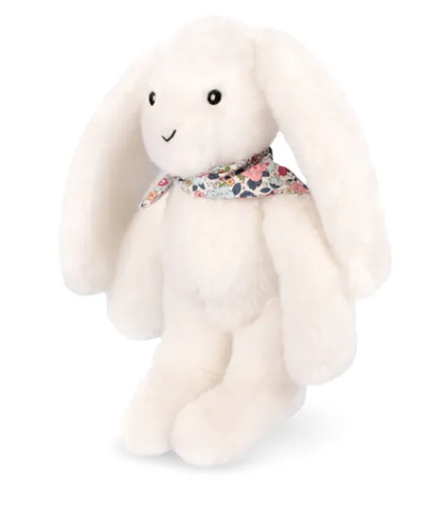 Doudou et Compagnie Peluche lapin blanc 25 cm - Lapin Fleurette