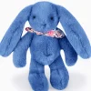 Doudou et Compagnie Peluche lapin bleu 25 cm - Lapin Fleurette