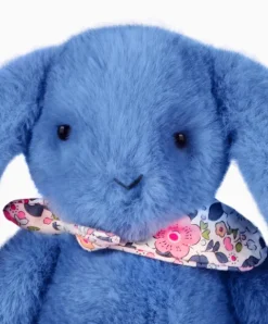 Doudou et Compagnie Peluche lapin bleu 25 cm - Lapin Fleurette