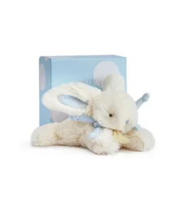 Doudou et Compagnie Peluche Lapin Bonbon Bleu - 16 cm