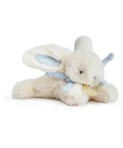Doudou et Compagnie Peluche Lapin Bonbon Bleu - 16 cm
