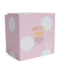 Doudou et Compagnie Peluche Lapin Bonbon Rose - 16 cm