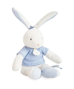 Doudou et Compagnie Peluche lapin matelot bleu - 25 cm