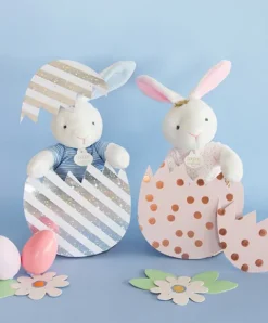 Doudou et Compagnie Peluche lapin matelot bleu - 25 cm