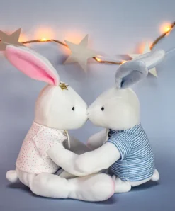 Doudou et Compagnie Peluche lapin matelot bleu - 25 cm