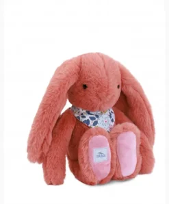 Doudou et Compagnie Peluche lapin orange 25 cm - Lapin Fleurette