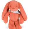 Doudou et Compagnie Peluche lapin Orange Terracotta 35 cm - Lapin Fleurette
