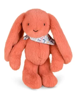 Doudou et Compagnie Peluche lapin Orange Terracotta 35 cm - Lapin Fleurette