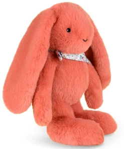 Doudou et Compagnie Peluche lapin Orange Terracotta 35 cm - Lapin Fleurette