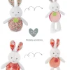 Doudou et Compagnie Peluche lapin Pâques pop-up - Rose pale