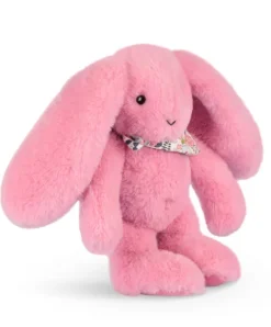 Doudou et Compagnie Peluche lapin rose 25 cm - Lapin Fleurette
