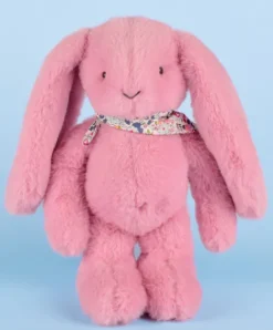 Doudou et Compagnie Peluche lapin Rose 35 cm - Lapin Fleurette
