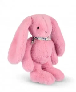 Doudou et Compagnie Peluche lapin Rose 35 cm - Lapin Fleurette