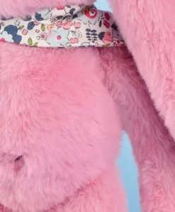 Doudou et Compagnie Peluche lapin Rose 35 cm - Lapin Fleurette