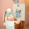 Doudou et Compagnie Peluche lapin rose avec doudou - LAPIN CIBOULETTE - 28 cm