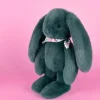 Doudou et Compagnie Peluche lapin Vert 35 cm - Lapin Fleurette