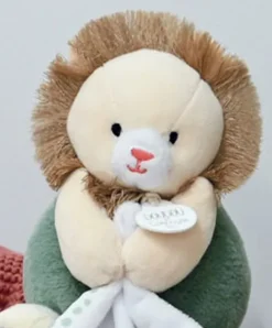 Doudou et Compagnie Peluche Lion beige avec doudou mouchoir - 15 cm