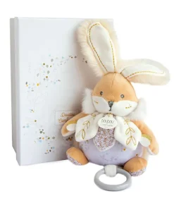 Doudou et Compagnie Peluche musicale lapin de sucre Blanc - 20 cm