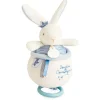 Doudou et Compagnie Peluche musicale lapin matelot bleu - 14 cm
