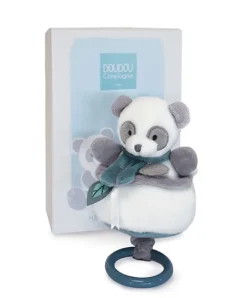 Doudou et Compagnie Peluche musicale Panda gris - 20 cm