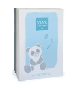 Doudou et Compagnie Peluche musicale Panda gris - 20 cm