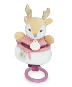 Doudou et Compagnie Peluche musicale renne beige - 20 cm