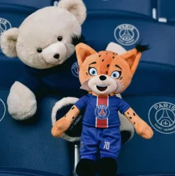 Doudou et Compagnie Peluche officielle PSG - Mascotte Germain Le Lynx - 35 cm