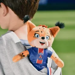 Doudou et Compagnie Peluche officielle PSG Mascotte Germain Le Lynx - 25 cm