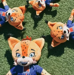 Doudou et Compagnie Peluche officielle PSG Mascotte Germain Le Lynx - 25 cm