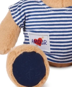 Doudou et Compagnie Peluche Ours avec rose - Le Romantique - 25 cm