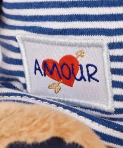 Doudou et Compagnie Peluche Ours avec rose - Le Romantique - 25 cm