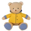 Doudou et Compagnie Peluche Ours Marin avec ciret jaune - 28 cm