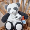 Doudou et Compagnie Peluche Panda avec bébé - 25 cm - Unicef