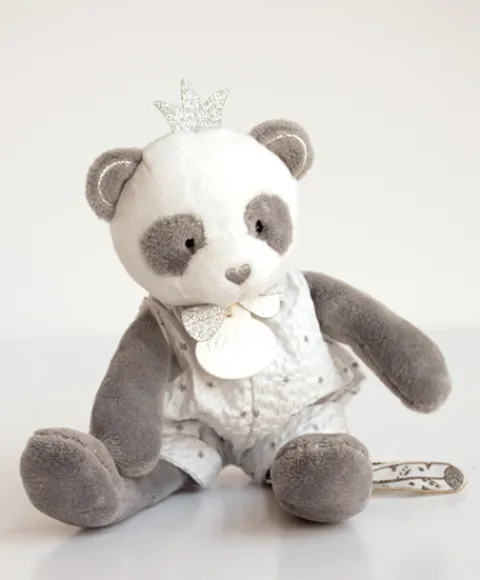 Doudou et Compagnie Peluche Panda gris Attrape-rêves - 20 cm