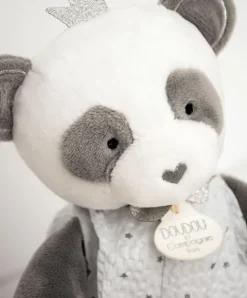 Doudou et Compagnie Peluche Panda gris Attrape-rêves - 20 cm