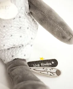 Doudou et Compagnie Peluche Panda gris avec doudou- Attrape-rêves - 28 cm