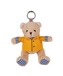 Doudou et Compagnie Peluche porte-clé Ours Marin avec ciret jaune - 15 cm