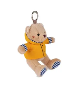 Doudou et Compagnie Peluche porte-clé Ours Marin avec ciret jaune - 15 cm