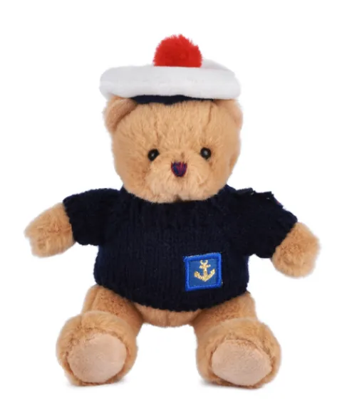 Doudou et Compagnie Peluche porte-cle Ours Marin avec pull over - 15 cm