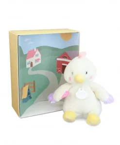Doudou et Compagnie Peluche poule - 17 cm - DOUDOU de la ferme avec boite sonore