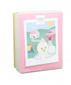 Doudou et Compagnie Peluche poule - 17 cm - DOUDOU de la ferme avec boite sonore